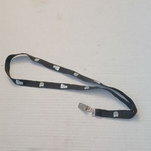 $4 Add-on Black & White Lanyard with Card Clip